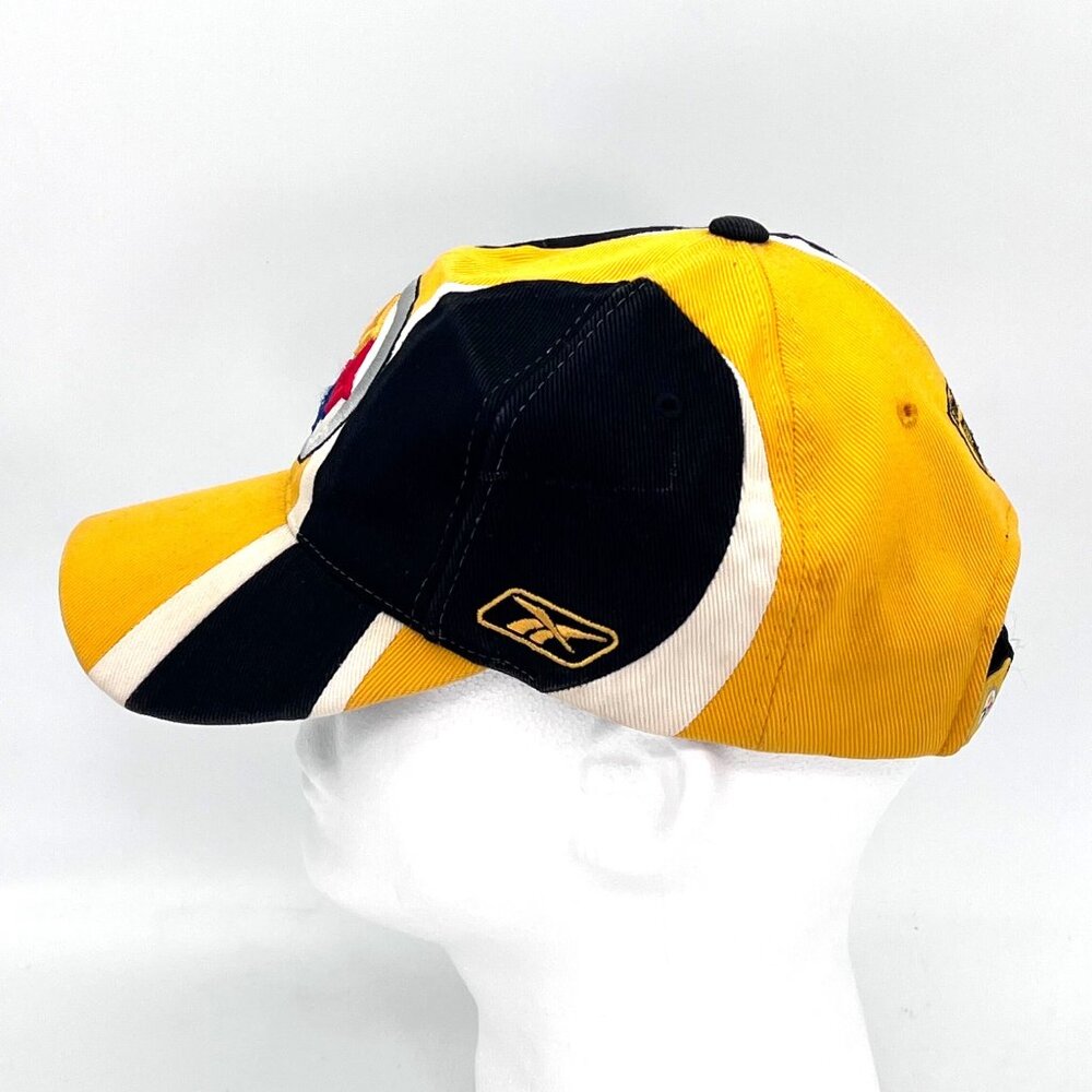 Vintage Pittsburgh Steelers Reebok NFL Equipment Cap OSFA Cotton Black Yellow - Picture 9 of 16